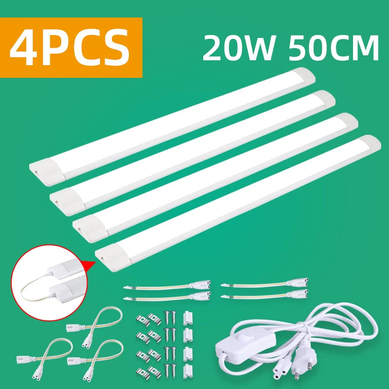 Led Lights A85-220V Under Cabinet Lights For Kitchen 10w 20w Led Tube Bar For Home Bedroom Closets Kitchen Cupboard Indoor Lamps