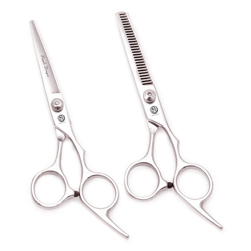 Hair Scissors Purple Dragon 6" Stainless Barber Shears Cutting Shears Thinning Scissors Set Salon Hairdressing Scissors Z1001