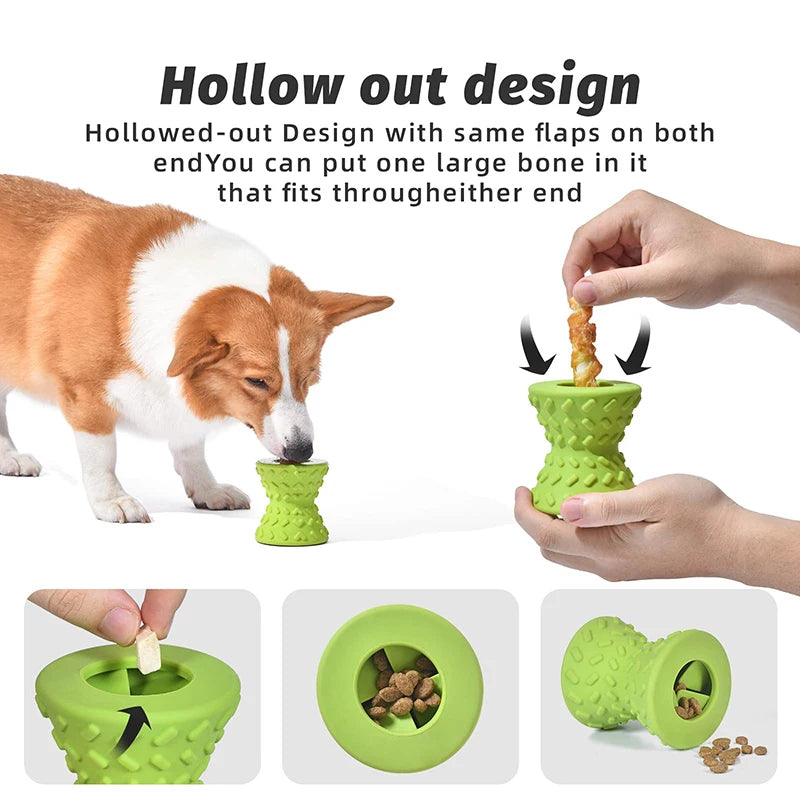 Benepaw Food Dispensing Dog Toys for For Aggressive Chewers Nontxic Natural Rubber Treat Leaking Pet Toys Puppy Bone Play Game