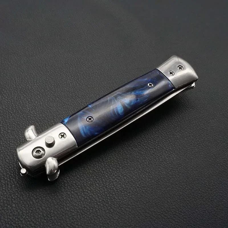 1pcs Stainless Steel Foldable Automatic Combs Knife Brushes Hair Trimmer Comb Brush Accessories butterfly Mens Pocket Knife Comb