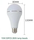 7W/9W/12W/15W LED Emergency Light Bulb Handheld Charging Energy-Saving Light Bulb Household Power Failure Emergency Light Bulb