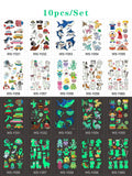 Luminous Tattoo 5 10pcs/Set Temporary Tattoos Mermaid Licorne Children Stickers for Kids Pokemon Tattoo Tattoo for Kids Unicorn