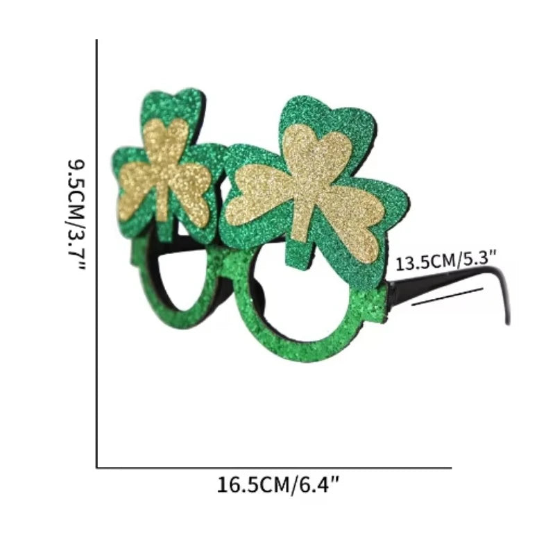 Party Theme Decoration Clover Glasses Beer Glasses Irish Festival Series Atmosphere Party Decoration DIY Decor
