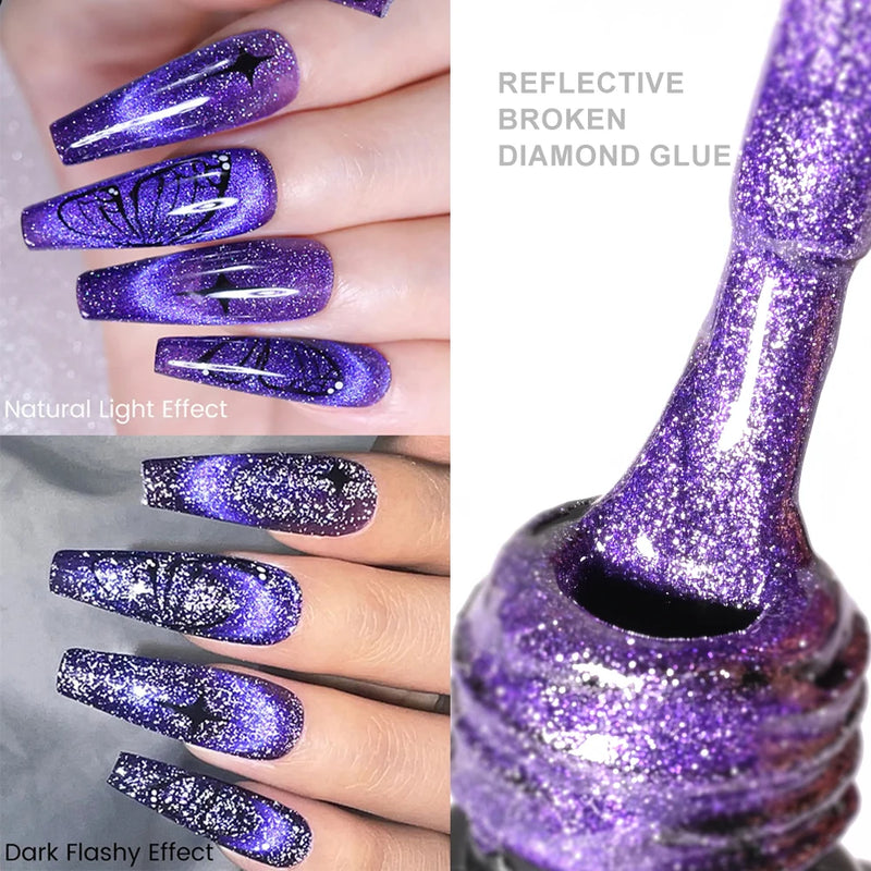 5/7/8ml Super-Bright Metallic Painting Liner Gel Polish Silver/Gold/Rose Mirror Gel Nail Polish Semi Permanent UV Nail Art Verni
