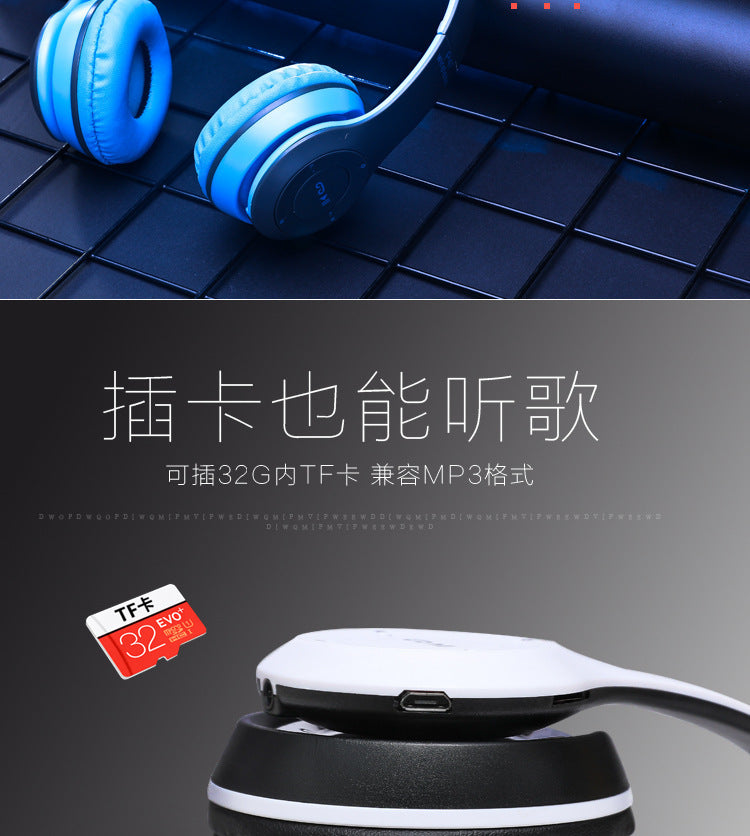 Stereo P47 Headset 5.0 Bluetooth Headset Folding Series Wireless Sports Game Headset for iPhone XiaoMi