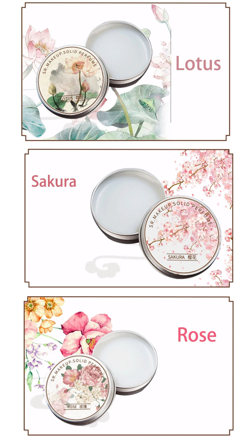 Woman Lavender Solid Perfume Portable Solid Balm Fresh Elegant Long-lasting Fragrances Cream Plant Flower Body Aroma Deodorants