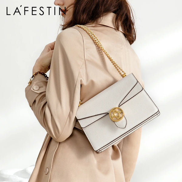 LA FESTIN New Fashion Luxury Women Handbag High Quality Temperament Shoulder Messenger Bag Classic Chain Leather Bags