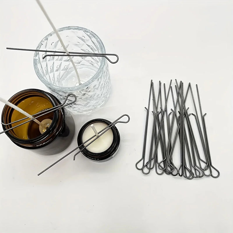 5/10Pcs 4.3 Inch Candle Wick Holders Clip Wick Fixer Stainless Steel Holders for Candle Making Metal Wick Centering Device Tools