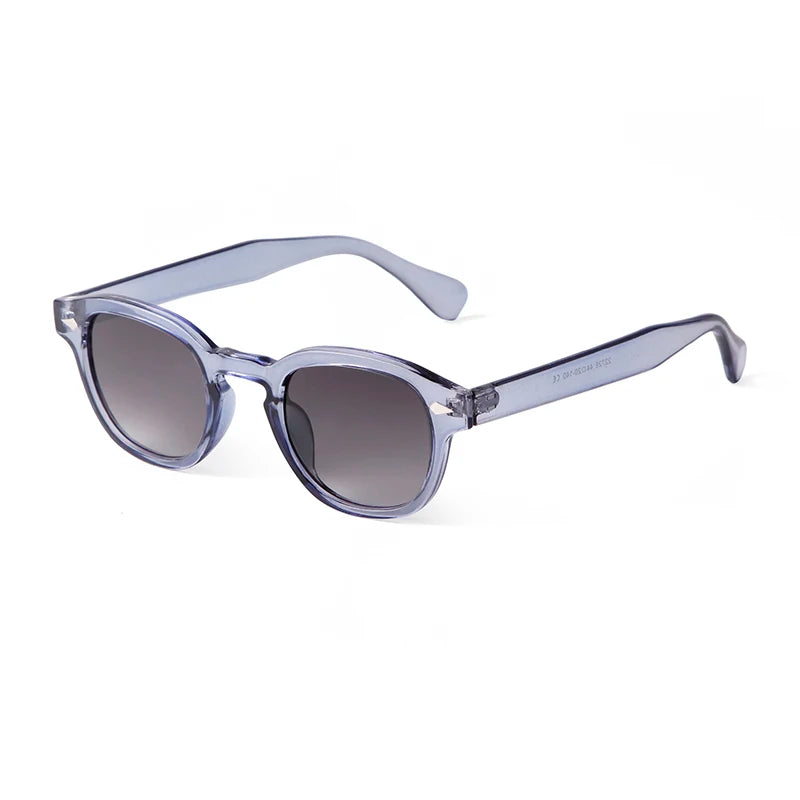 Vintage Tortoise Shell Round Sunglasses Women Men 2024 Brand Design Retro Rivet Yellow Blue Lens Square Sun Glasses Female UV400