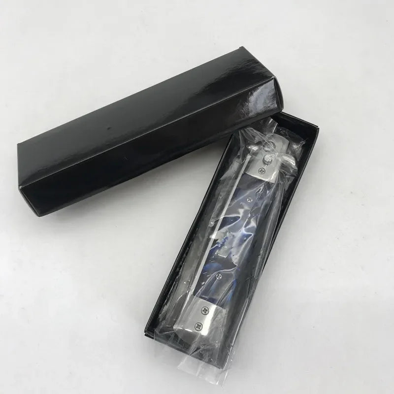 1pcs Stainless Steel Foldable Automatic Combs Knife Brushes Hair Trimmer Comb Brush Accessories butterfly Mens Pocket Knife Comb