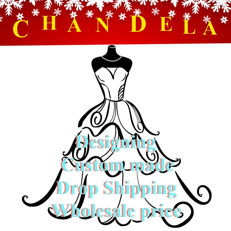 CHANDELA Charming Wedding Dresses Scoop Spaghetti Straps Trumpet Appliques Bridal Gown Robe De Mariée For Women Custom Made