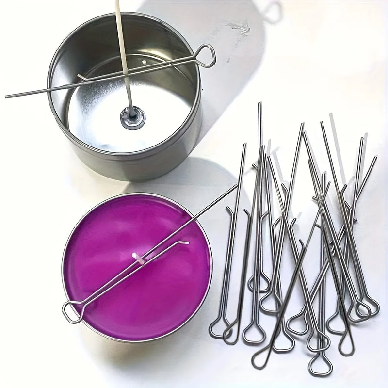 5/10Pcs 4.3 Inch Candle Wick Holders Clip Wick Fixer Stainless Steel Holders for Candle Making Metal Wick Centering Device Tools
