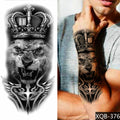 Wolf Men Waterproof Temporary Tattoo Sticker Arm Cool Art Hipster Snake Black Transfer Washable Clock Totem