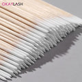 100/300pcs Disposable Wooden Micro Bud Swabs Lint Free Eyelash Extension Glue Removing Tools Makeup Mini Brush