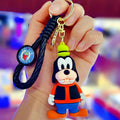 New Anime Disney Keychain Cartoon Mickey Mouse Minnie Lilo & Stitch Cute Doll Keyring Ornament Key Chain Pendant Kids Toys Gifts