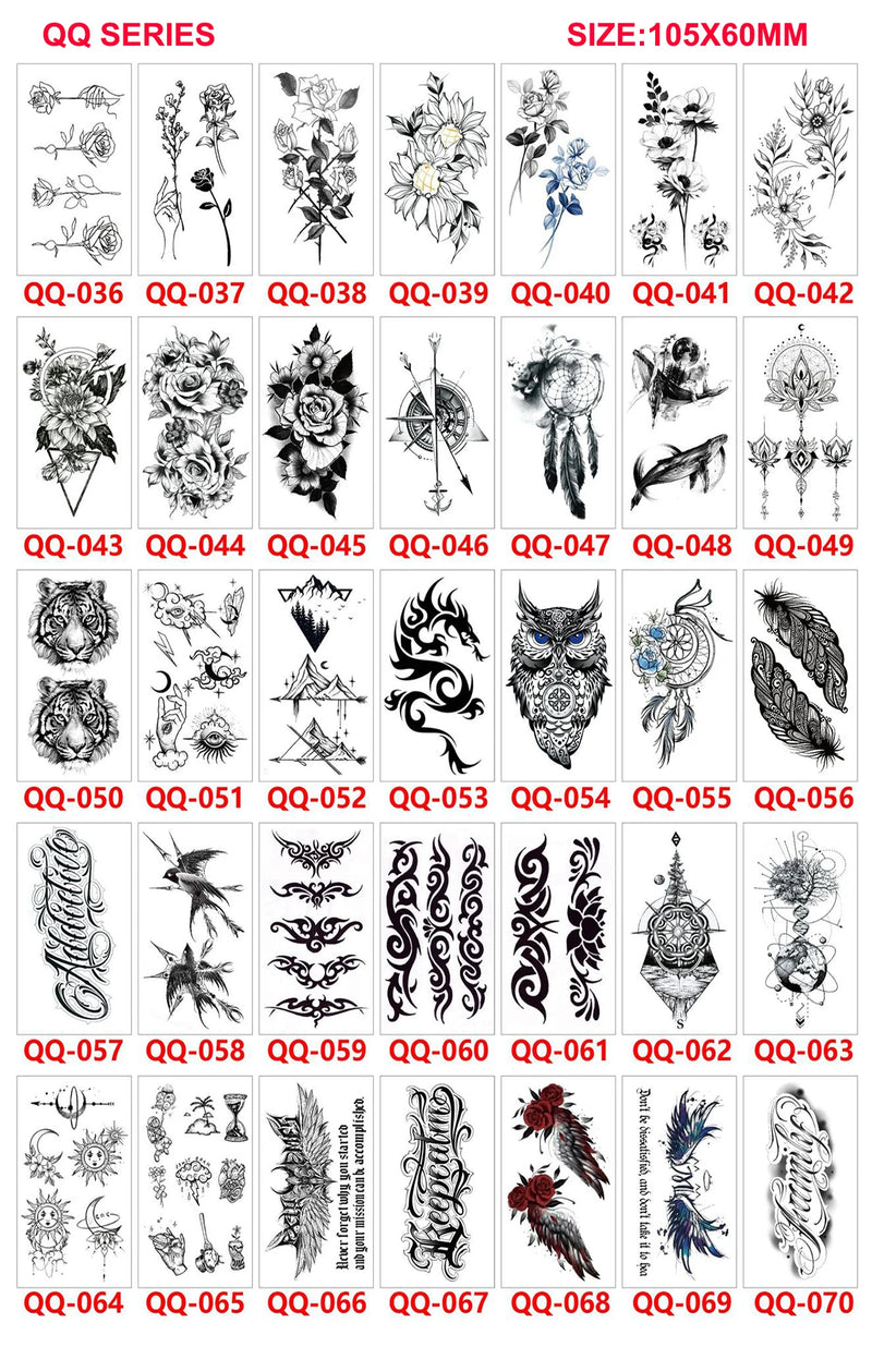 Small Waterproof Temporary Tattoo Sticker Colorful Leaf Flower Elephant Dolphin  Art Wrist Neck Women Kids Fake Mini Tatoo