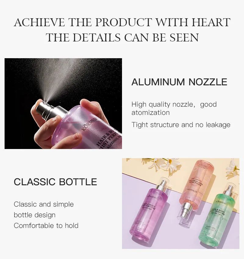 290ml Original Brazil Perfume Fruity Body Fragrance Alcohol-free Natural Fragrance Fresh  Long-lasting Unisex Dating Atmosphere