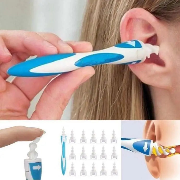 Spiral Ear Oil Remover Portable Soft Ear Oil Remover For Adults And Children Ear Wax Cleaning Tool 16 Head Ear Wax Cleaning Tool