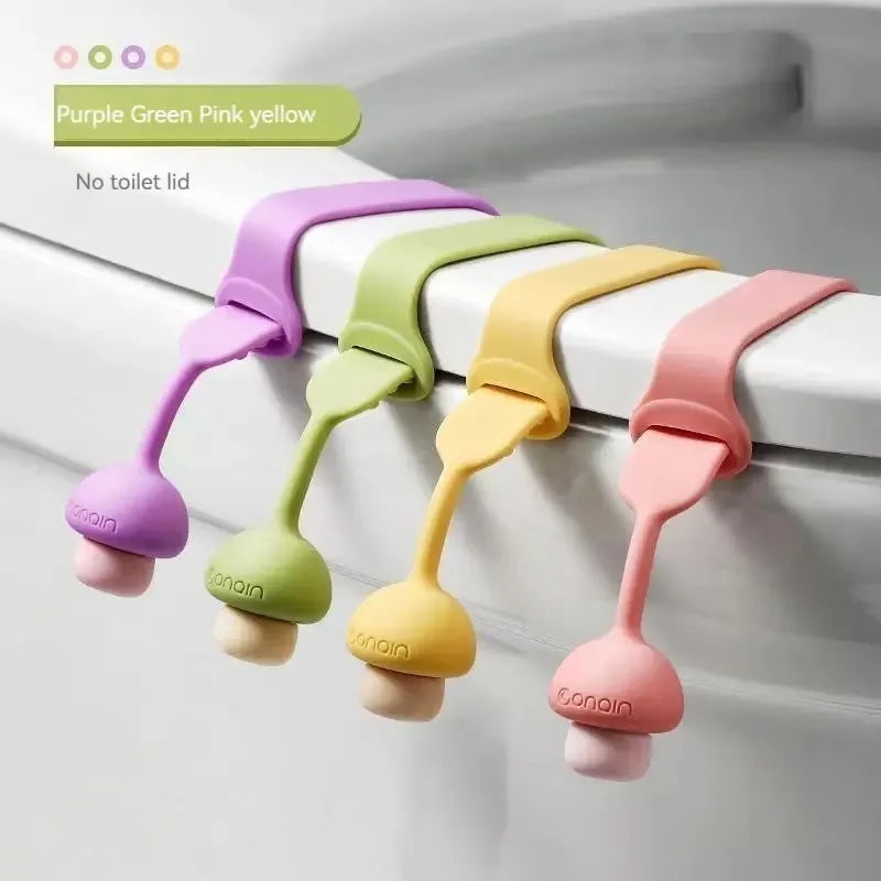 4PCS Toilet Flipper Silicone Lift Toilet Lid Toilet Seat Pull Ring Sanitary and Anti Dirt Hand Toilet Accessories