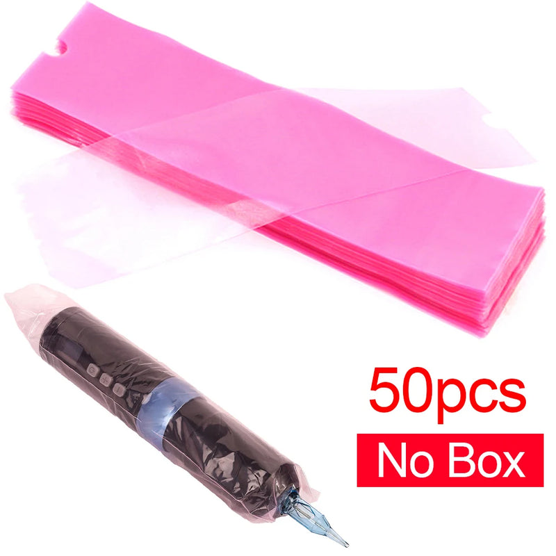 50/100pcs Tattoo Cartridge Filter Pen Clip Sleeves Bags Supply Disposable Tattoo Machine Cord Covers Bags Tattoo Accessories
