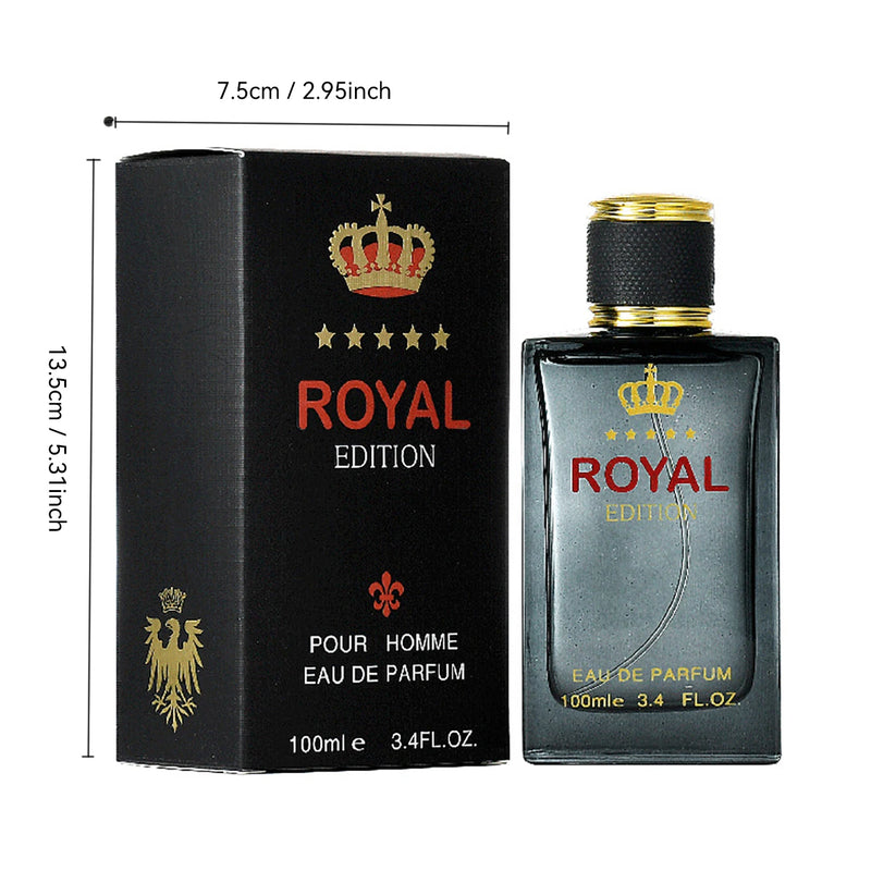 100ML 3.4FL.OZ Fougere Men's Perfume, Long Lasting EDP for Men Fresh Amber Men's Colognes, Lemon, Mint, Rose, Musk Fragrance