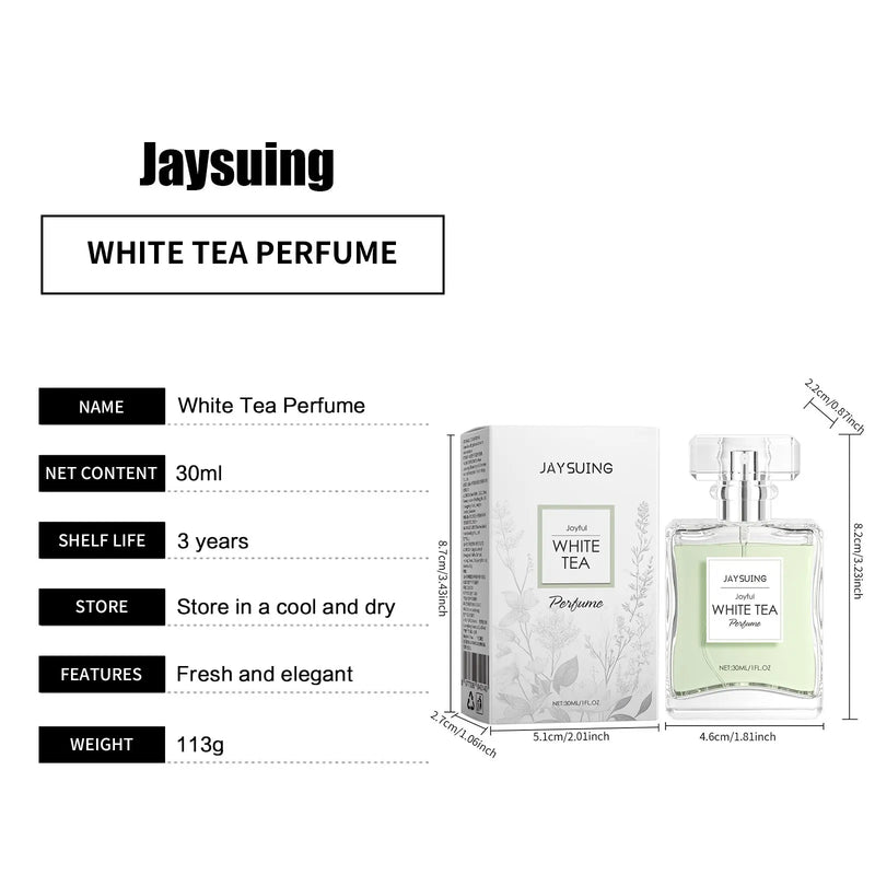 White Tea Perfume Long Lasting Fragrance Body Perfume Spray Lighted Fragrance Add on Charms Odor Remover Deodorant Body Spray