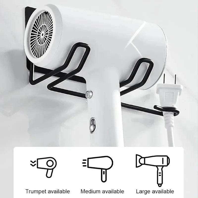 Holder Wall Mounted Hair Straightener Dryer Holders Organizer Storage Rack Shelf Bathroom Accessories