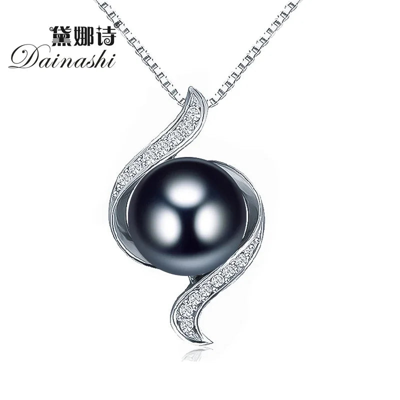 Dainashi Natural Freshwater Pearl Pendant 925 Sterling Silver Women's Necklace 2020 hot Twisted Design High Jewelry for Bridal