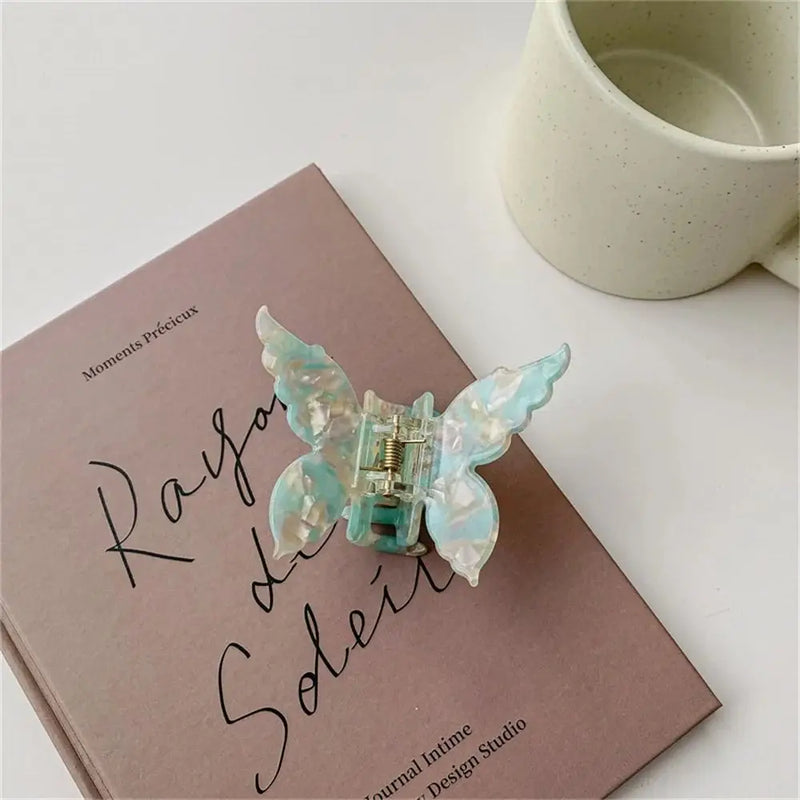 1PC 2024 New Butterfly Hair Claw Sweet French Acetate Fiber Hair Clamps Colorful Hair Decorate Long Hair Accessories Hair Clip