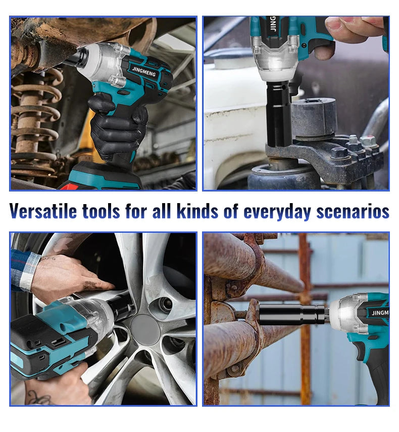 Cordless Electric Impact Wrench Brushless Electric Wrench Hand Drill Socket Power Tool For Makita 21V Battery
