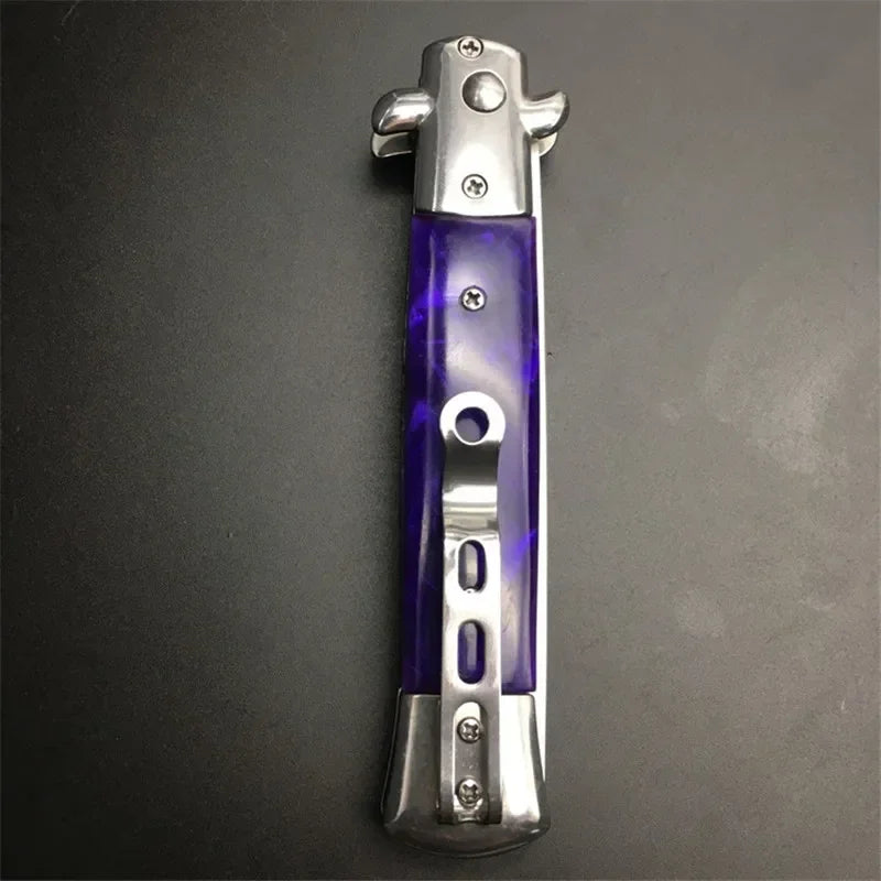 1pcs Stainless Steel Foldable Automatic Combs Knife Brushes Hair Trimmer Comb Brush Accessories butterfly Mens Pocket Knife Comb