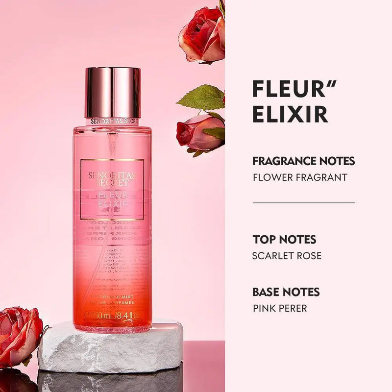 Woman Secret Perfume Vanilla Flower Fruit Fragrance Mist Scent Long-lasting Charm Parfume Entice Body Spray Air Freshener 250ml