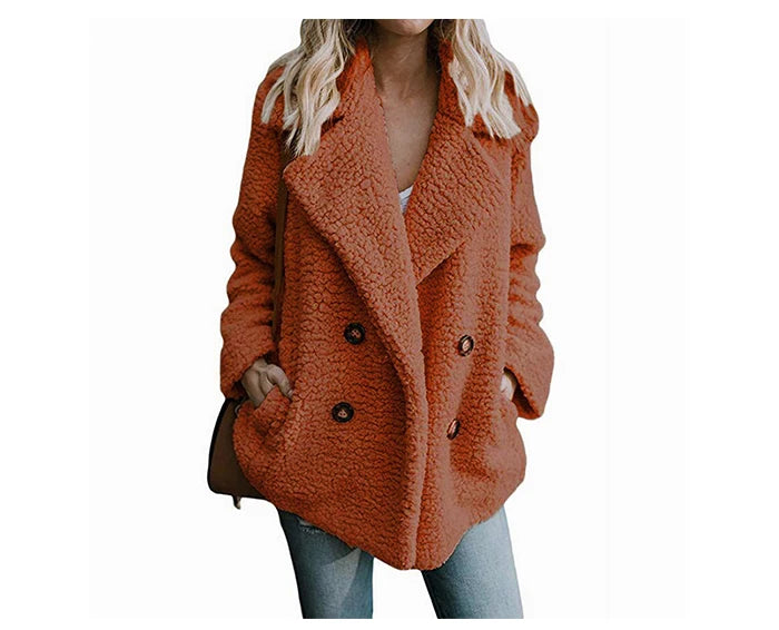 Jocoo Jolee Women Faux Fur Coat Warm Autumn Winter Teddy Female Casual Coat Oversized Soft Fluffy Fleece Jackets Overcoat