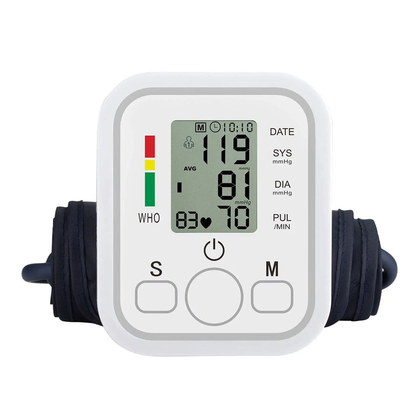 Medical Digital Arm BP Blood Pressure Monitor Automatic Tensiometer Tonometer Sphygmomanometer Heart Rate Pulse Meter Oximeter