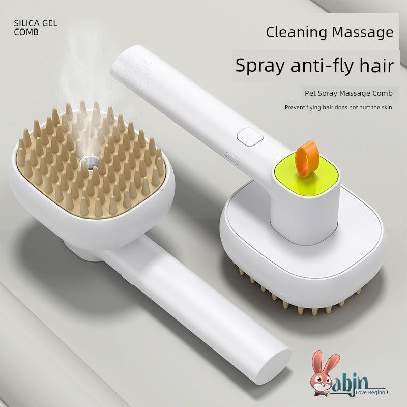 Pet Spray Comb Electric Massage Float Hair Cleaning Dogs and Cats Soft Tooth Care Steam Comb Anti-Flying Hair Cleaning Supplies