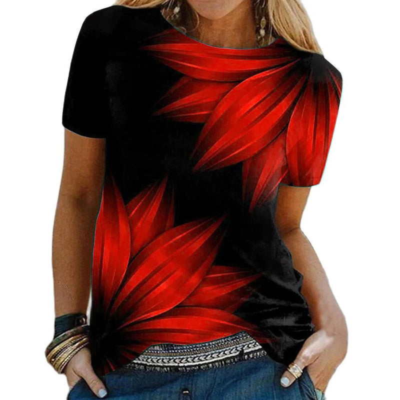 Fashion Woman Blouses 2022 Summer O-neck Female Aesthetic Clothing Harajuku Casual Design Unique Y2k T-shirts Tops Ropa Mujer