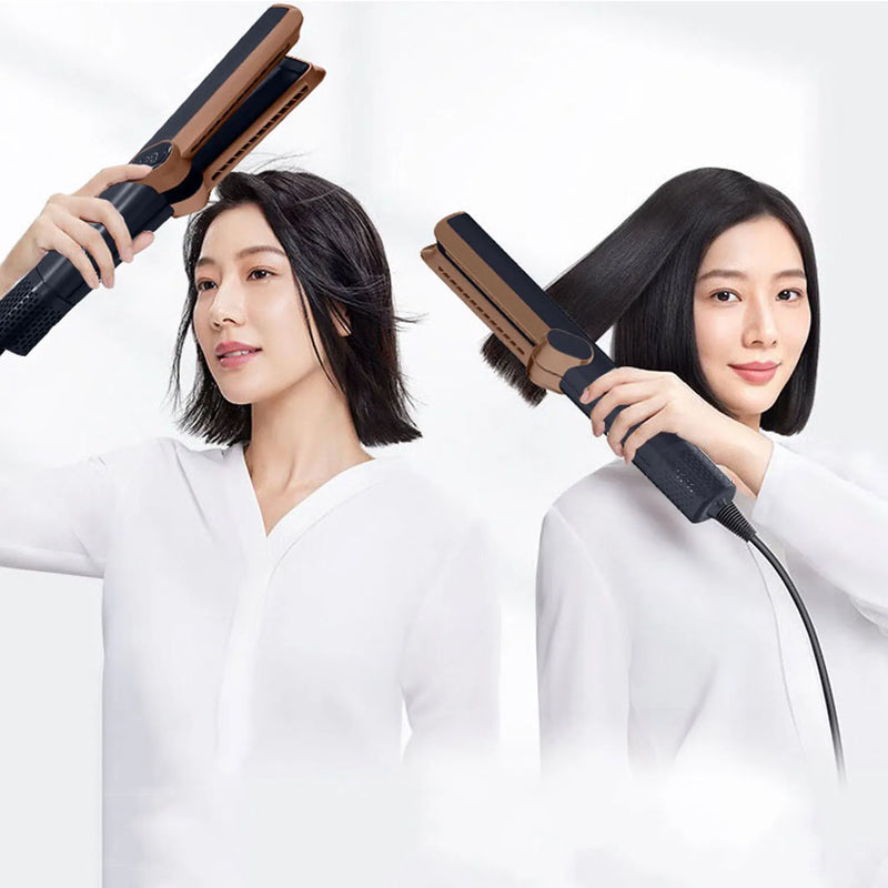 2 In 1 Airstrait Hair Straightener In Copper Hair Dryer 106000rpm Wet to Dry Straightening with Air LCD Screen Intuitive Airflow