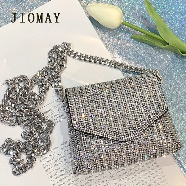 JIOMAY Dinner Water Diamond Handbag 2023 Brand Luxury Bag Women's Wallet Fashion Trend Versatile Women's Crossbody Square Bag