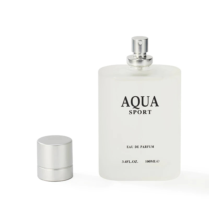 100ML 3.4FL.OZ AQUA Men's Eau de Parfum, Aquatic Aromatic Notes Perfume, Lime, Marine, Musk, Fresh Ocean Fragrance for Men