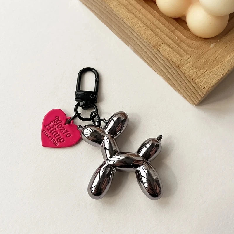 Fashion Keychain Punk Y2K Balloon Dog Keychains for Women Bag Pendant Jewelry Trinket Girl's Car Key Ring Key Chain Accessories