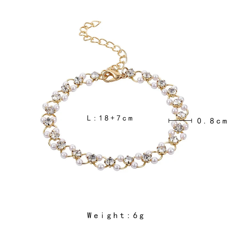 4Pcs/Set Fashion Snake Green Gemstone Bangle Rhinestone Full Metal Bracelet For Women Birthday Party Christmas Gift Jewerly