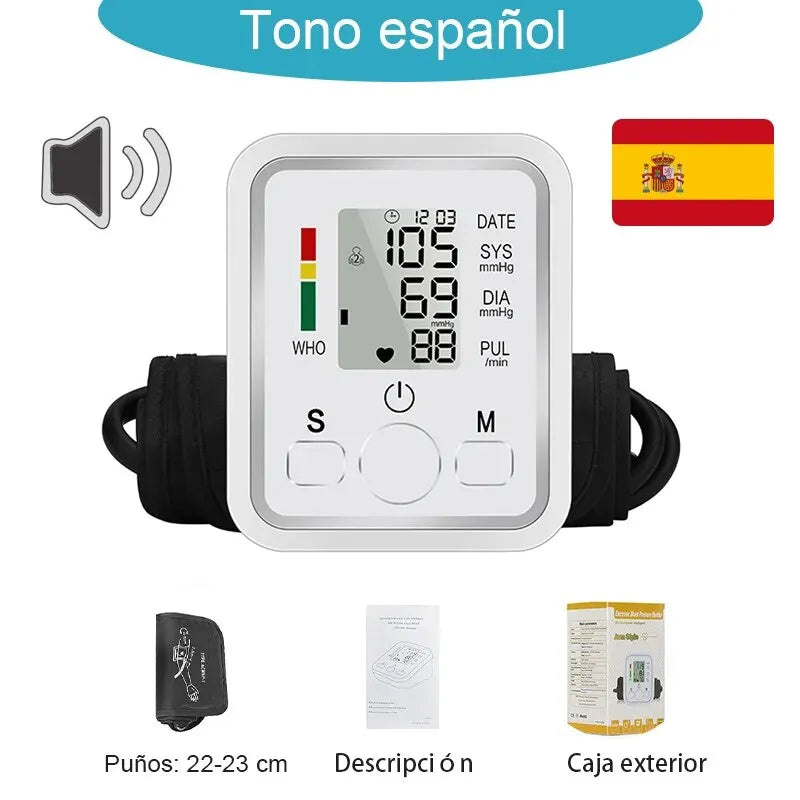 Medical Digital Arm BP Blood Pressure Monitor Automatic Tensiometer Tonometer Sphygmomanometer Heart Rate Pulse Meter Oximeter