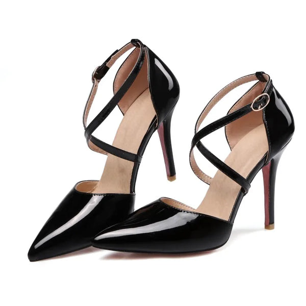Concise Elegant Thin Heels Single Shoes Sexy Wild High Heels Large Small Size Women's Shoes Party Dress Pumps sdc3