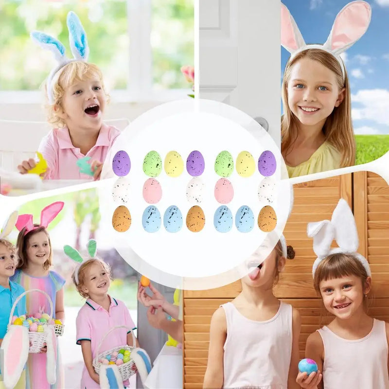 Tiny Easter Decorations Eggs 100X Decorative Speckled Foam Easter Eggs Ornaments Colorful Dots Tiny Foam Eggs Easter Eggs For