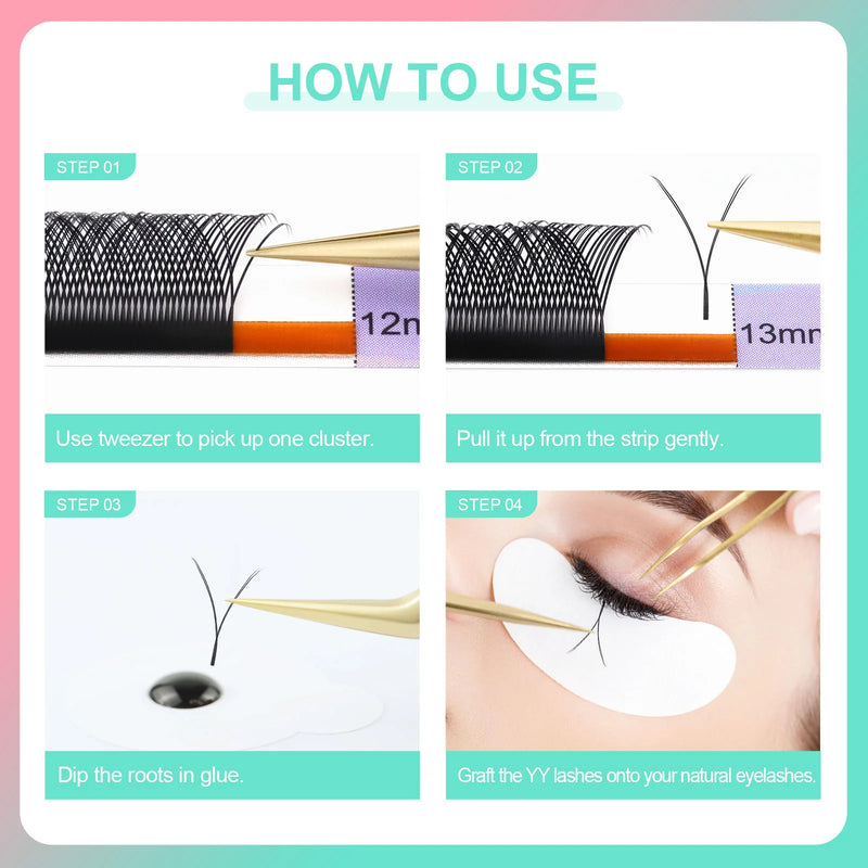 NAGARAKU YY Shape Hand Woven Premium  Eyelashes Extension