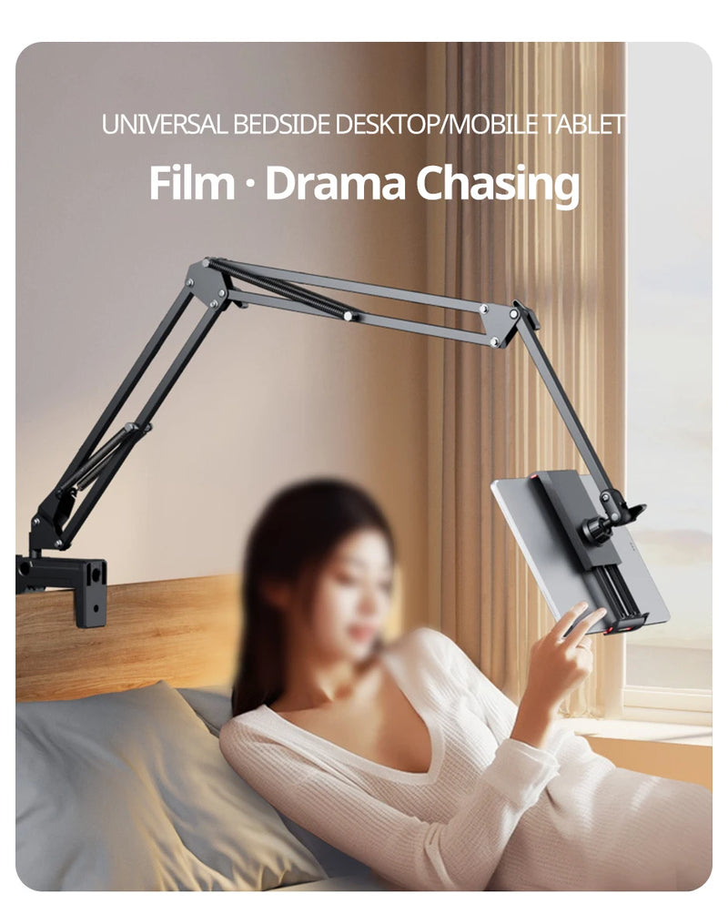 Tablet Stand 360° Rotating Bed Desktop Phone Mount with Aluminum Arm for iPad Pro Air Mini 4~11 Xiaomi Lenovo Samsung Tab Holde