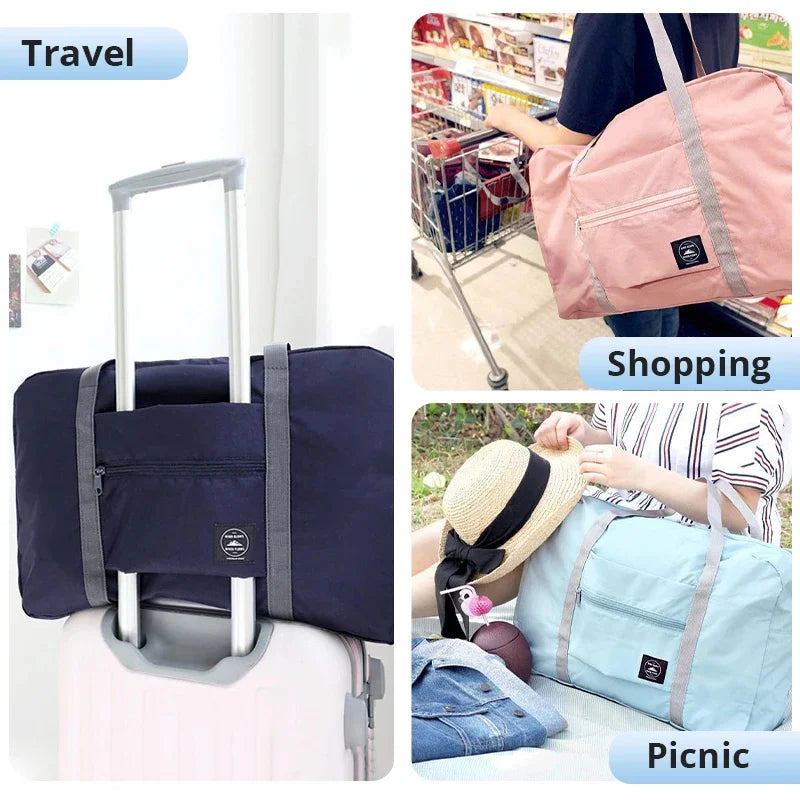 Travel Bag Folding Travel Storage Bag Travel Storage Bags Boarding Luggage Clothes Handbags Picnic Move House Large Handbag