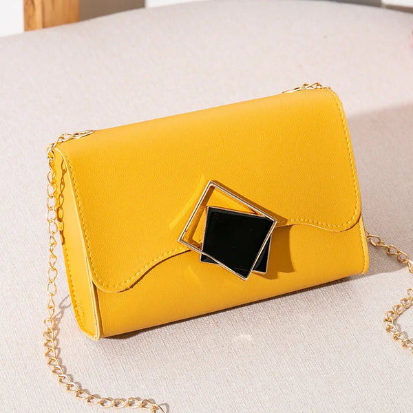 Small Crossbody Bags For Women 2019 Mini PU Leather Shoulder Messenger Bag For Girl Yellow Bolsas Ladies Chain Phone Purse