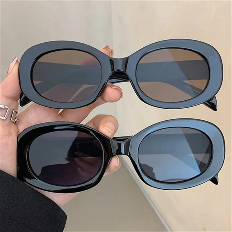 2023 New in Oval Sunglasses for Men Women Fashion Retro Brand Design Shades Eyewear Female Candy Color Goggle Sun Glasses