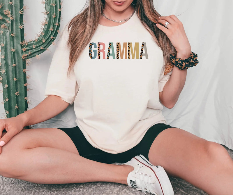Gramma T Shirt for Grandma Mothers Day Leopard Funny